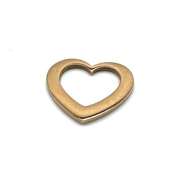 18K Rose Gold Plated Heart Pendant Charm Engraved Levi New - Picture 2 of 3